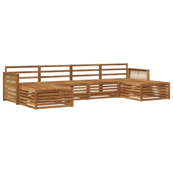 vidaXL Ensemble de canapés d'extérieur 6 pc Bois d'Acacia Massif