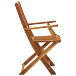 vidaXL Chaises pliables d'extérieur 2 Pièces Bois d'acacia solide