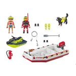PLAYMOBIL 71464 - Action Heroes Bateau de pompier et scooter des mers