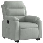 vidaXL Fauteuil inclinable Gris clair Velours