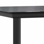 vidaXL Ensemble à manger de jardin coussins 7Pièces noir poly rotin verre