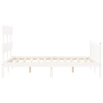 vidaXL Cadre de lit sans matelas blanc bois de pin massif