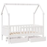 vidaXL Cadre de lit enfant avec tiroirs sans matelas 80x170 cm bois