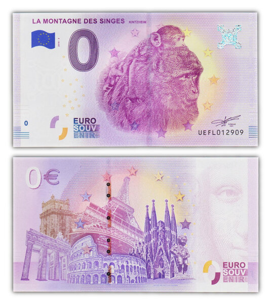 Billet de Collection 0 Euro souvenir 2018 La Montagne des Singes - France - Neuf