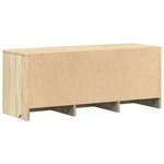 vidaXL Meuble TV avec LED chêne sonoma 97x34x40 cm bois d'ingénierie
