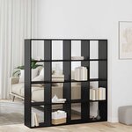 vidaXL Bibliothèque Chêne noir 137.5 x 29 x 137.5 cm Bois d'ingénierie