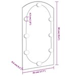 vidaXL Miroir avec éclairage LED 90x45 cm Verre Arche