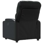 vidaXL Fauteuil inclinable Noir Similicuir
