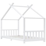 vidaXL Cadre de lit d'enfant Blanc Bois de pin massif 90 x 200 cm