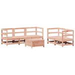 vidaXL Salon de jardin 6 Pièces bois massif sapin de douglas