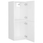 Vidaxl ensemble de meubles de salle de bain blanc aggloméré