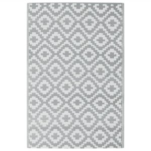 vidaXL Tapis d'extérieur ARAKIL Gris 120x180 cm PP