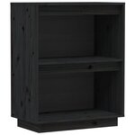 vidaXL Armoire console Noir 60x34x75 cm Bois de pin solide
