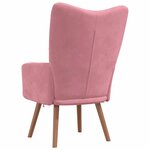 vidaXL Chaise de relaxation Rose Velours