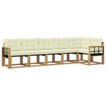 vidaXL Ensemble de canapés d'extérieur 6 Pièces Blanc et crème