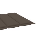 vidaXL Chaises longues 2 Pièces avec coussin taupe Bois de teck solide