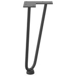 vidaXL Pieds en épingle à cheveux pour table basse 4 pièces Anthracite 30 cm Acier massif