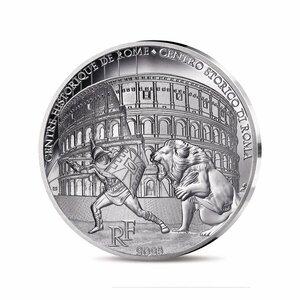 UNESCO - LE COLISÉE  CENTRE HISTORIQUE DE ROME  LES BIENS DU SAINT-SIÈGE Monnaie de 10€ Argent