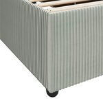 vidaXL Cadre de lit avec matelas Gris clair 100 x 200 cm tissu