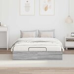vidaXL Cadre de lit ottoman Gris Sonoma 193 x 120 x 25 cm