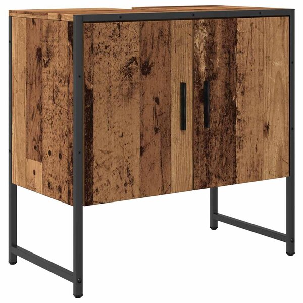 vidaXL Armoire lavabo de salle de bain vieux bois 60x33x60 cm