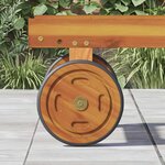 vidaXL Roues de remplacement 2 Pièces Marron Bois d'acacia massif