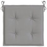 vidaXL Coussins de chaise de jardin lot de 2 gris 50x50x4 cm