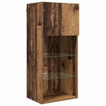 vidaXL Unités murales TV avec LED 5 Pièces Bois Ancien 40 5 x 30 x 90 cm