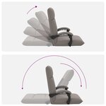 vidaXL Fauteuil de sol ajustable Taupe Tissu