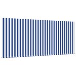 vidaXL Auvent Rétractable Rayé bleu et blanc 350 x 250 cm Tissu