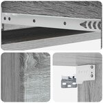 vidaXL Table d'appoint murale Sonoma gris 87 5 x 34 5 x 17 cm