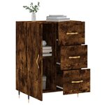 vidaXL Buffet chêne fumé 69 5x34x90 cm bois d'ingénierie