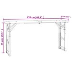 vidaXL Table à bière pliable 170x50x75/105 cm bois massif de sapin