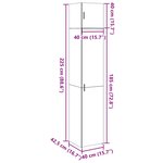 vidaXL Armoire de rangement mince blanc 40x42 5x225 cm