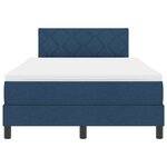 vidaXL Lit boxspring avec matelas avec matelas Bleu 120 x 190 cm tissu