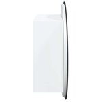 vidaXL Armoire de salle de bain miroir rond et LED Blanc 40x40x17 5 cm