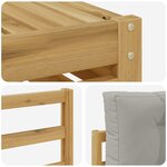 vidaXL Ensemble de canapés d'extérieur 5 Pièces Blanc et gris clair