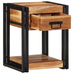 vidaXL Set de 2 tables de nuit 40x35x50 cm en bois d'acacia massif