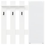 vidaXL Porte-manteau mural Blanc 100 x 10 x 100 cm Bois d'ingénierie