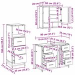 vidaXL Ensemble de mobilier de salle de bain 3 Pièces chêne artisanal