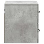 vidaXL Cabinet de chevet mural 2 pc Gris béton 34 5 x 33 x 40 cm