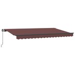 vidaXL Auvent Rétractable Marron 400 x 200 cm tissu