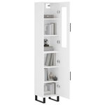 vidaXL Buffet haut Blanc 34 5x34x180 cm Bois d'ingénierie