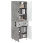 vidaXL 2 Pièces Gris béton