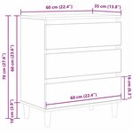 Buffet vidaXL Noir Chêne 60x35x70 cm Bois d'ingénierie