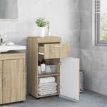 vidaXL Cabinet de salle de bain TULUM Chêne sonoma 37 x 31.5 x 82 cm