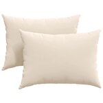 vidaXL Coussins de canapé 2 Pièces Beige 70 x 50 cm tissu