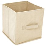 vidaXL Armoire de rangement 4 paniers en tissu Crème 63x30x71 cm Acier