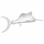 vidaXL Poisson Épée Murale Argent 91x8x26 cm Aluminium