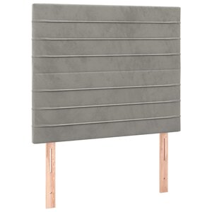 vidaXL Tête de lit Gris clair 100x5x118/128 cm Velours